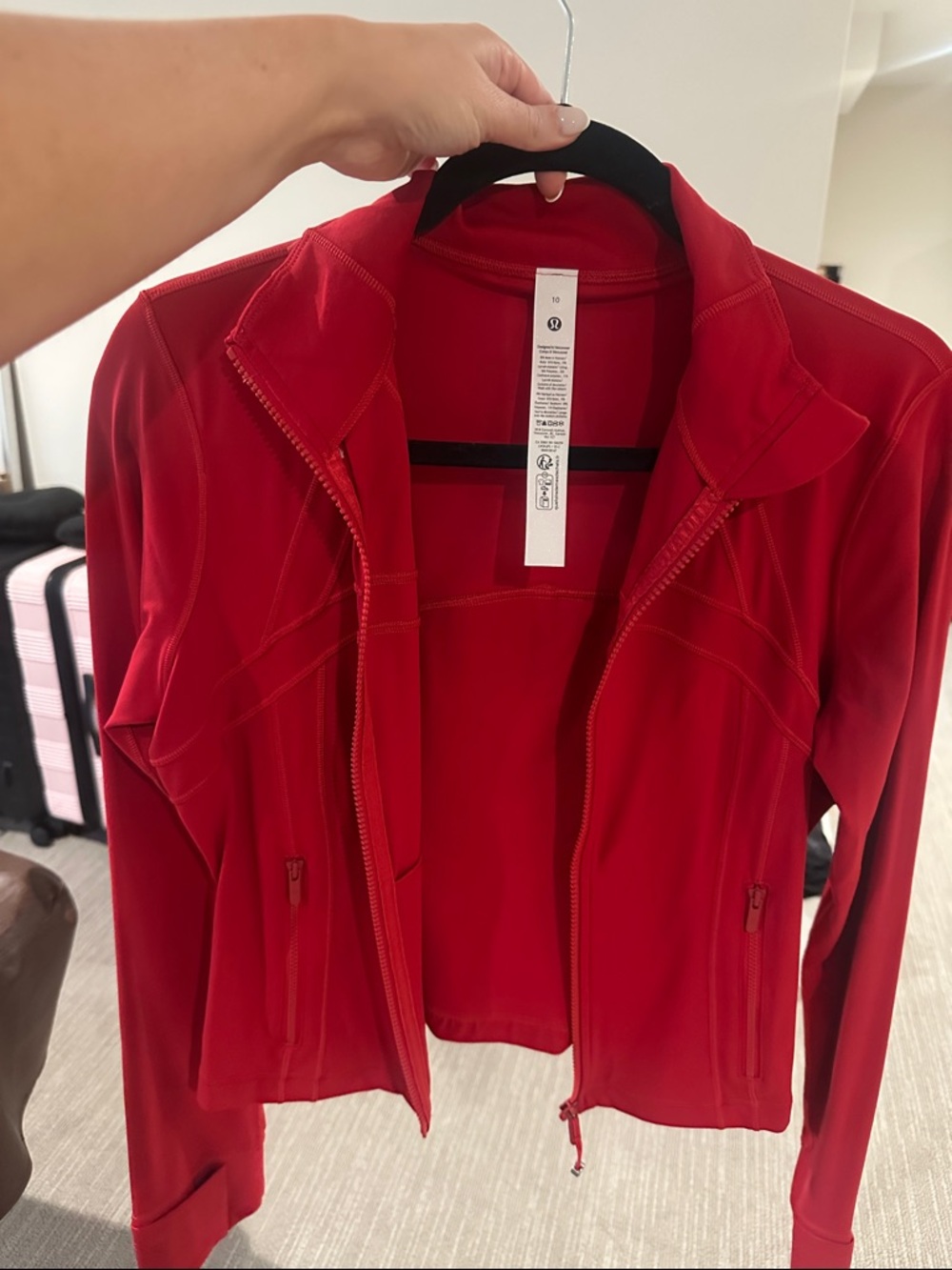 Lululemon cropped define jacket dark red